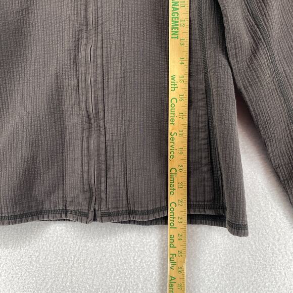 EILEEN FISHER Jacket S Cotton Ribbed Textured Canvas Full Zip Brown USA VTG - Picture 12 of 14